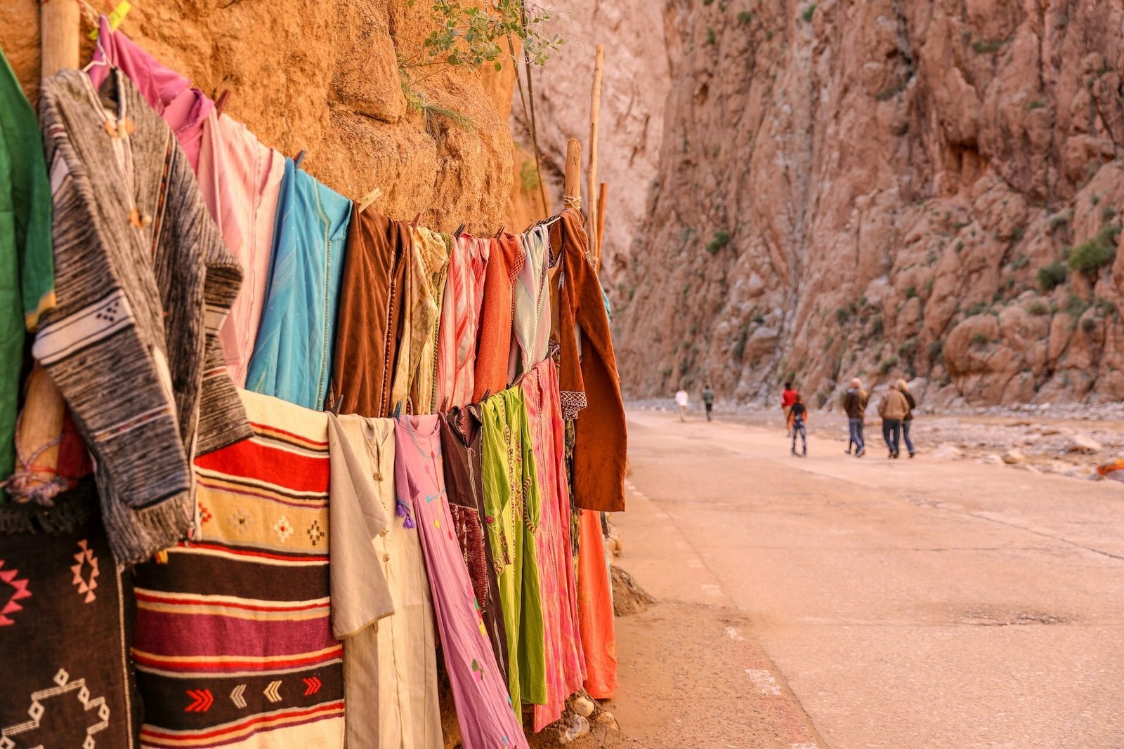 tourist in todgha gorges